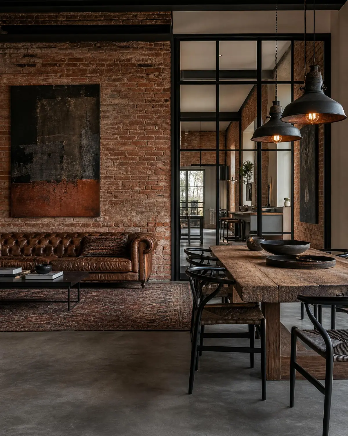 Industrial Home — Mattoni a vista, vetro e ferro per un appartamento dal carattere urbano.