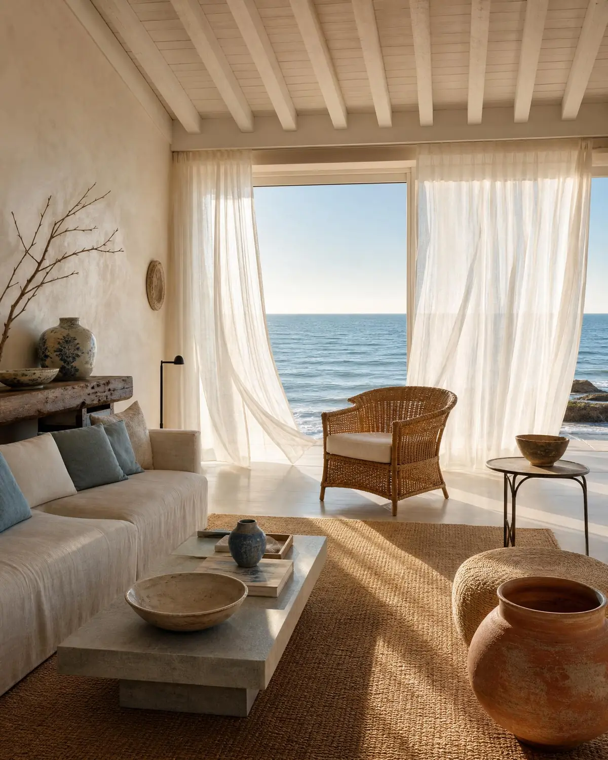 Tra Cielo e Mare — Arredamento di una casa al mare, tra luce mediterranea e materiali naturali.